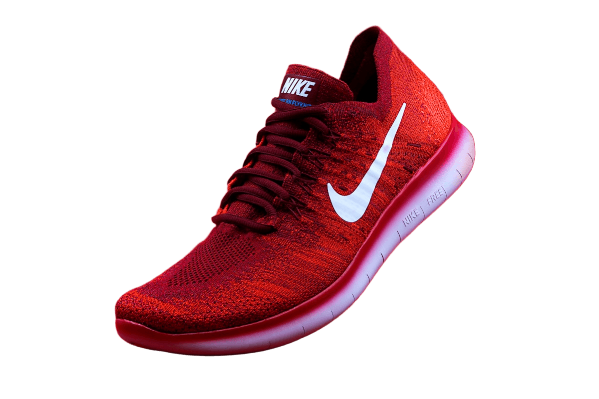 Red sneaker after background removal
